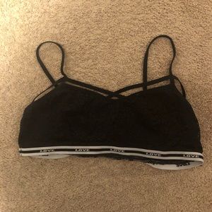 Black cloth bra  with two straps